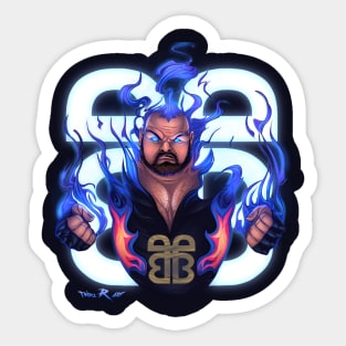 Bam Bam Bigelow original art Sticker